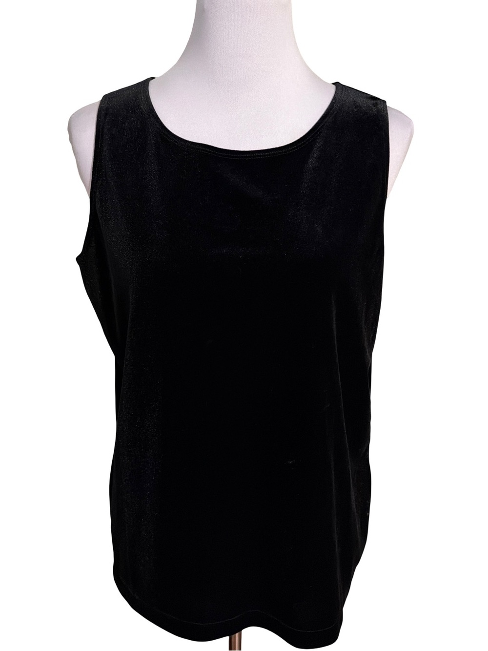 Chico's Black Velvet Tank Size 2